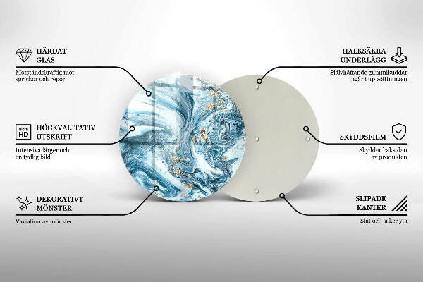 Posavaso de vidrio para velas funerarias Estructura con oro