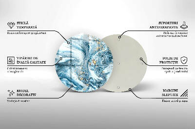Posavaso de vidrio para velas funerarias Estructura con oro
