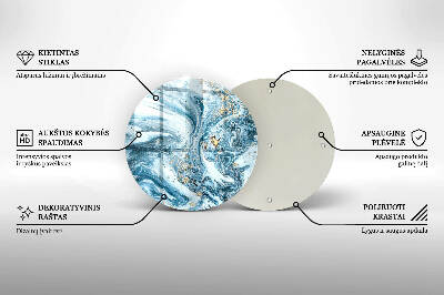 Posavaso de vidrio para velas funerarias Estructura con oro