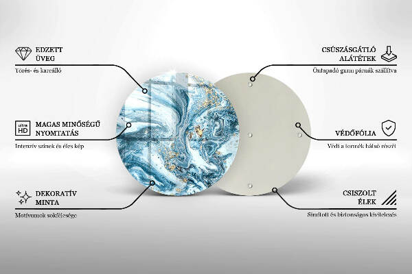 Posavaso de vidrio para velas funerarias Estructura con oro