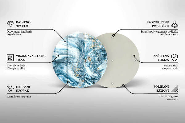 Posavaso de vidrio para velas funerarias Estructura con oro
