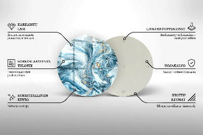 Posavaso de vidrio para velas funerarias Estructura con oro