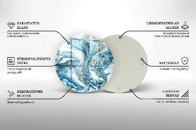Posavaso de vidrio para velas funerarias Estructura con oro