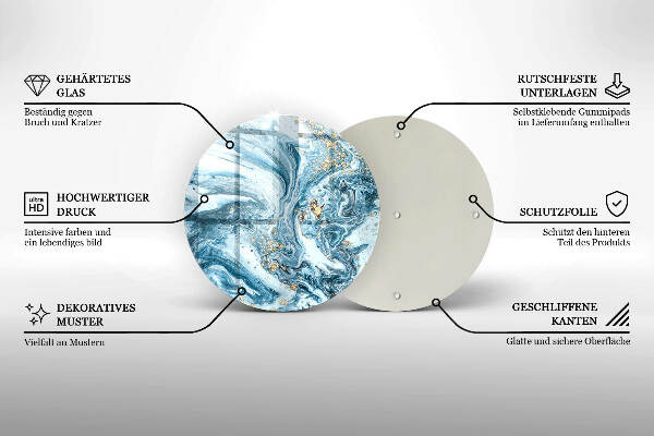 Posavaso de vidrio para velas funerarias Estructura con oro
