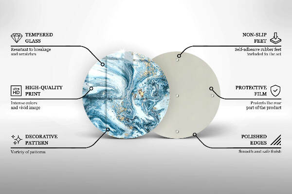 Posavaso de vidrio para velas funerarias Estructura con oro