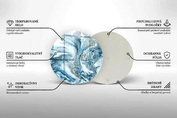 Posavaso de vidrio para velas funerarias Estructura con oro