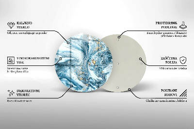 Posavaso de vidrio para velas funerarias Estructura con oro