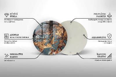 Posavaso de vidrio para velas Estructura de roca dorada
