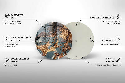 Posavaso de vidrio para velas Estructura de roca dorada