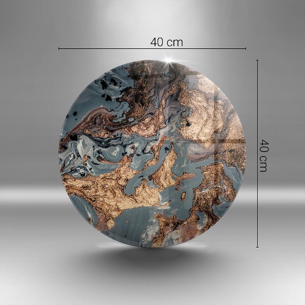 Posavaso de vidrio para velas Estructura de roca dorada