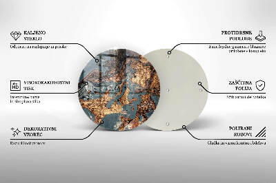 Posavaso de vidrio para velas Estructura de roca dorada