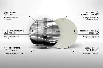 Posavaso de vidrio para velas funerarias Abstracción líneas suaves