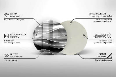 Posavaso de vidrio para velas funerarias Abstracción líneas suaves