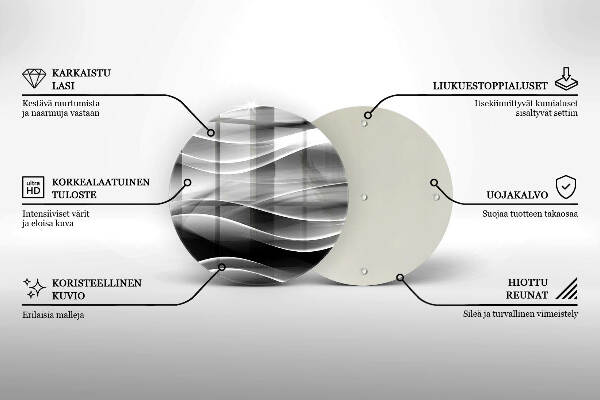 Posavaso de vidrio para velas funerarias Abstracción líneas suaves