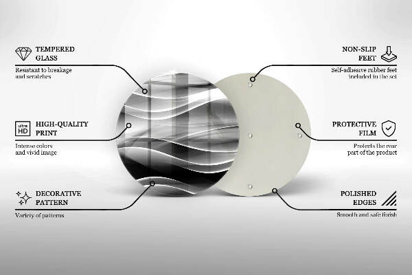 Posavaso de vidrio para velas funerarias Abstracción líneas suaves