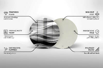 Posavaso de vidrio para velas funerarias Abstracción líneas suaves