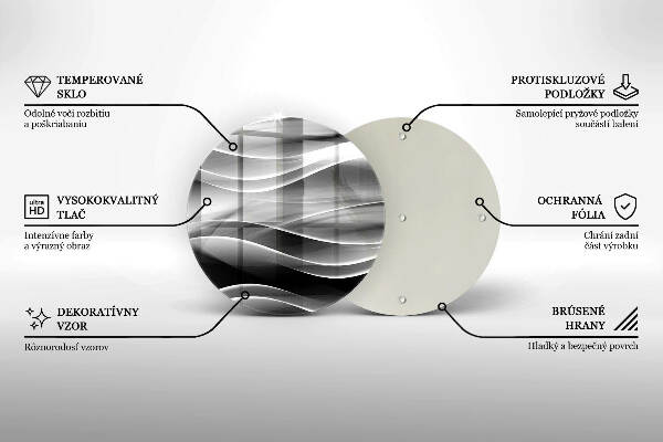 Posavaso de vidrio para velas funerarias Abstracción líneas suaves