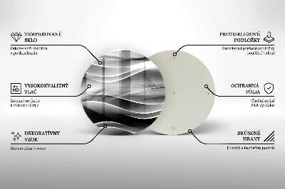 Posavaso de vidrio para velas funerarias Abstracción líneas suaves