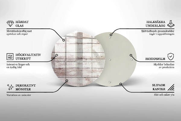 Posavaso de vidrio para velas Tablas de madera viejas