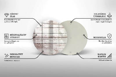 Posavaso de vidrio para velas Tablas de madera viejas