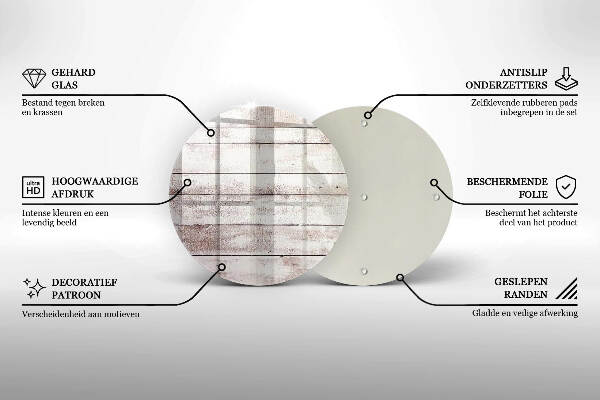 Posavaso de vidrio para velas Tablas de madera viejas