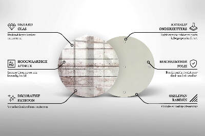 Posavaso de vidrio para velas Tablas de madera viejas