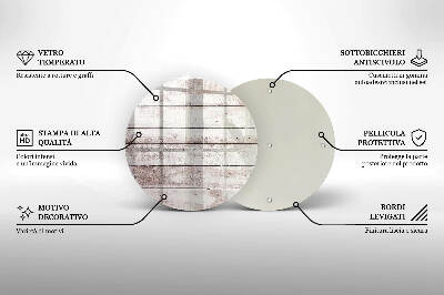 Posavaso de vidrio para velas Tablas de madera viejas