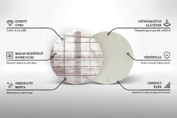 Posavaso de vidrio para velas Tablas de madera viejas