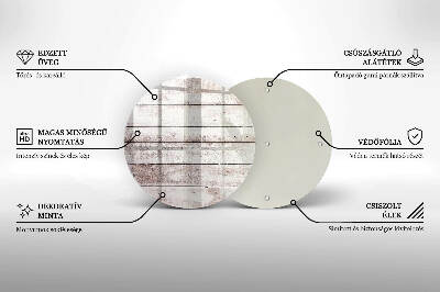 Posavaso de vidrio para velas Tablas de madera viejas