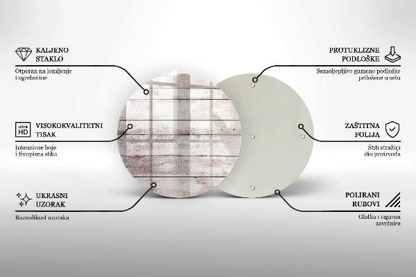 Posavaso de vidrio para velas Tablas de madera viejas