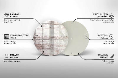 Posavaso de vidrio para velas Tablas de madera viejas