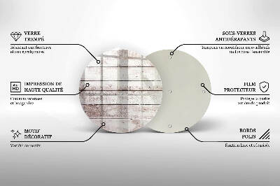Posavaso de vidrio para velas Tablas de madera viejas