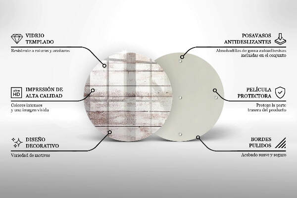 Posavaso de vidrio para velas Tablas de madera viejas