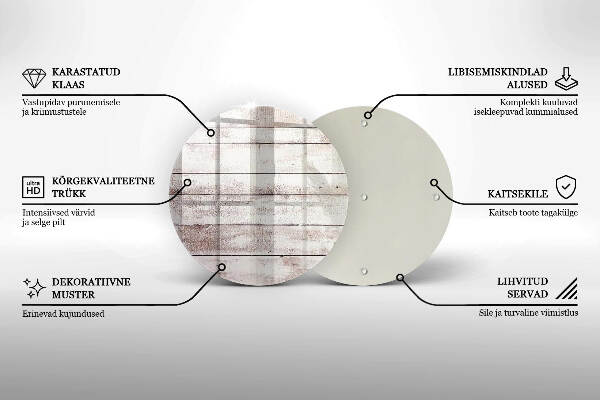 Posavaso de vidrio para velas Tablas de madera viejas