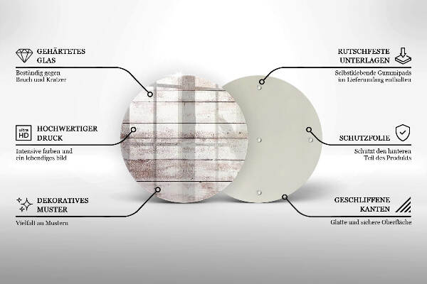 Posavaso de vidrio para velas Tablas de madera viejas