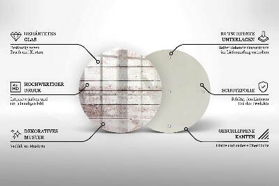 Posavaso de vidrio para velas Tablas de madera viejas