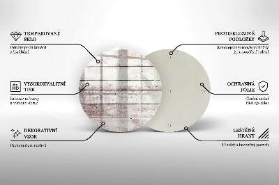 Posavaso de vidrio para velas Tablas de madera viejas