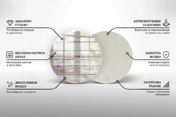 Posavaso de vidrio para velas Tablas de madera viejas