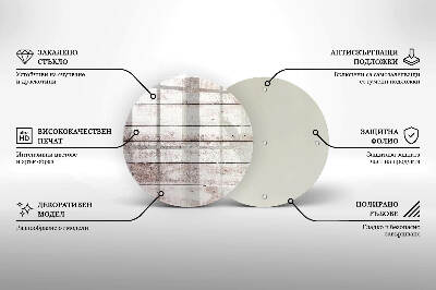 Posavaso de vidrio para velas Tablas de madera viejas