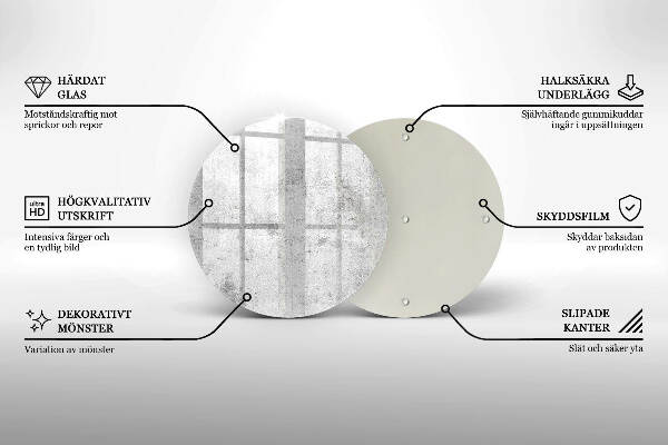 Posavaso de vidrio para velas funerarias Textura de hormigón