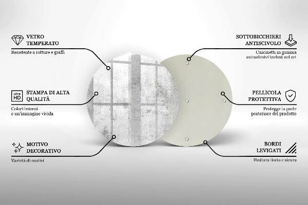Posavaso de vidrio para velas funerarias Textura de hormigón