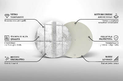 Posavaso de vidrio para velas funerarias Textura de hormigón