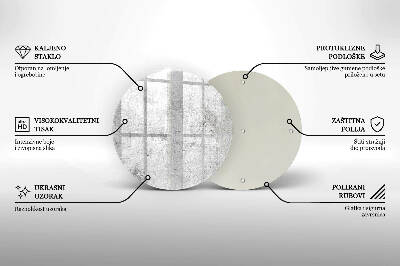 Posavaso de vidrio para velas funerarias Textura de hormigón