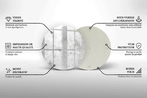 Posavaso de vidrio para velas funerarias Textura de hormigón