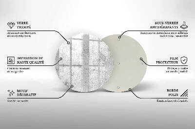 Posavaso de vidrio para velas funerarias Textura de hormigón