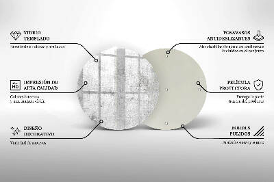 Posavaso de vidrio para velas funerarias Textura de hormigón
