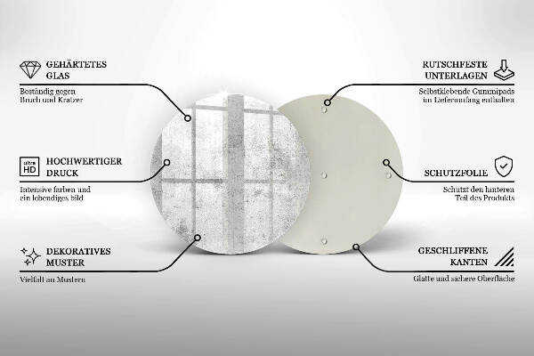 Posavaso de vidrio para velas funerarias Textura de hormigón