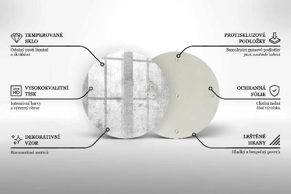 Posavaso de vidrio para velas funerarias Textura de hormigón