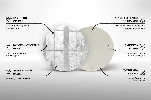 Posavaso de vidrio para velas funerarias Textura de hormigón