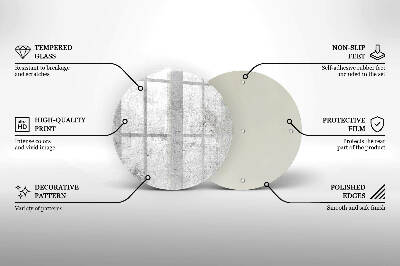 Posavaso de vidrio para velas funerarias Textura de hormigón